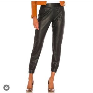 Pookie and Sebastian leather pant drawstring jogger with pockets